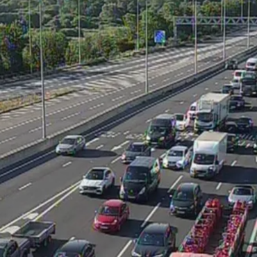 Driver arrested after highways worker hit by van near Gatwick Airport