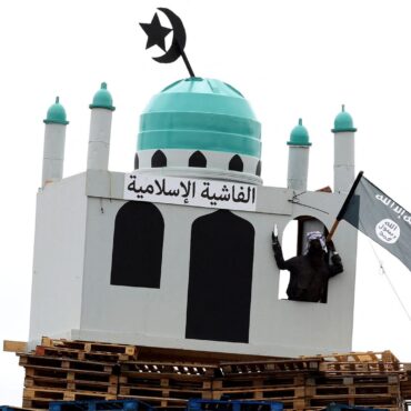 Mosque replica on bonfire condemned as act of ‘vile’ racial hatred