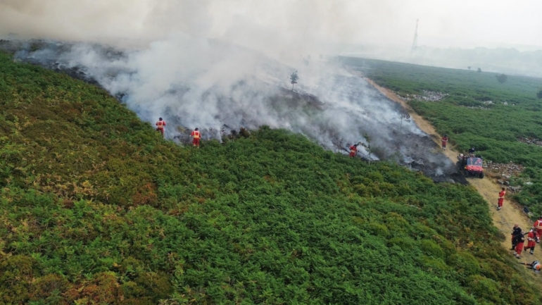 Wales ‘crisis’ over wildfires amid concern about lack of helicopters