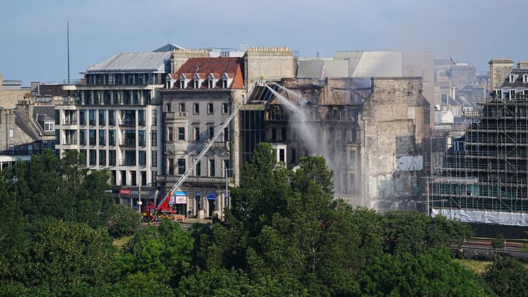 City centre street in Edinburgh reopens after major fire gutted historic building