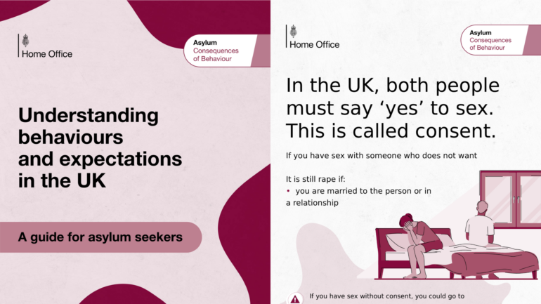 Asylum seekers warned not to make ‘kissing sounds’ at people in new guidance about living in UK