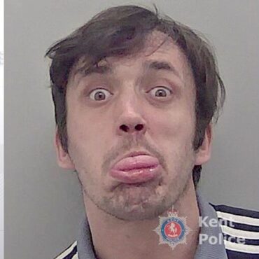Thug pictured sticking his tongue out jailed for brutal strangle attack on woman