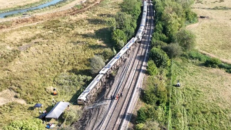 Track ‘irregularity’ found at site of train derailment