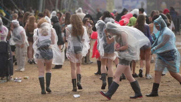 Festivalgoers face more wet weather as Met Office issues new weather warning