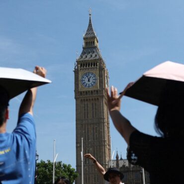 Britons can expect another day of heat but rain is forecast