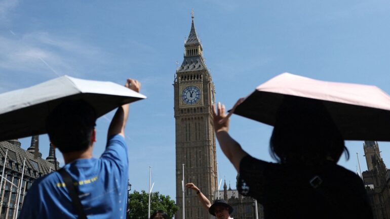 Britons can expect another day of heat but rain is forecast
