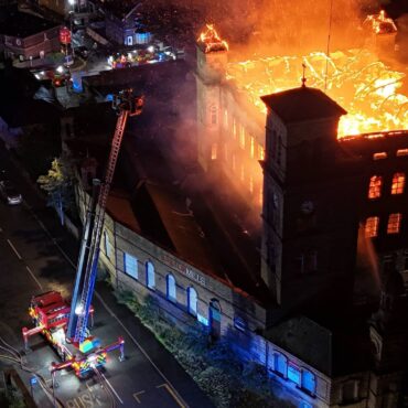 Fire ravages historic mill featured in Peaky Blinders and Downton Abbey