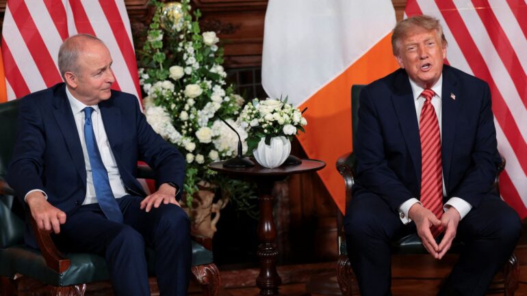 Trump calls for Irish reunification – and claims ‘it will happen eventually’