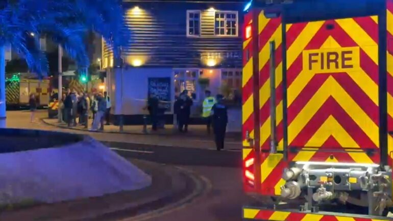 Seaside hotel fire being treated as suspicious