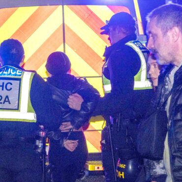 Six protesters arrested as migrants ‘at sea for 36 hours’ arrive in Dover
