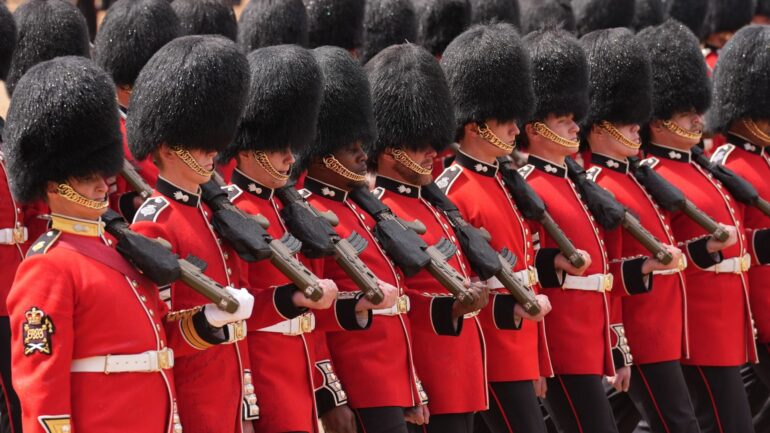 Bearskin caps worn by King’s Guards should be replaced with fake fur alternative, MPs say