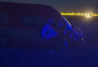 Person taken to hospital following three-vehicle crash near Sheppey Crossing